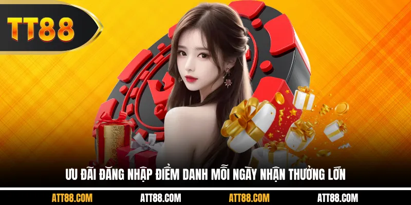 Ưu đãi đăng nhập điểm danh mỗi ngày nhận thưởng lớn